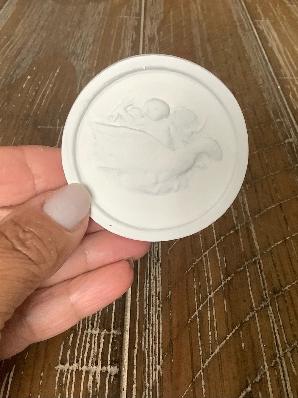 Large 2-3/8” Plaster Cherub/ Eagle Grand Tour Intaglio
